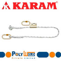 Karam Pn242 Work Positioning Lanyard With Grip Adjuster - Color: Silver/golden Yellow Galvanized