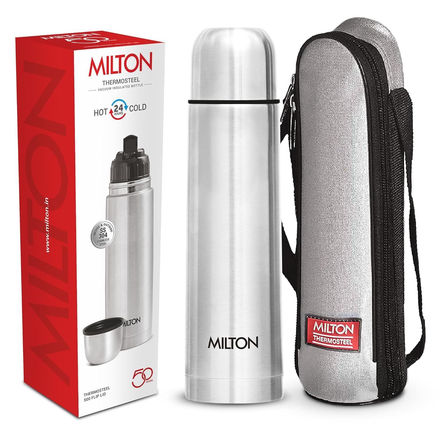 HOT AND COLD STEEL BOTTLE WITH BAG (1000ML)