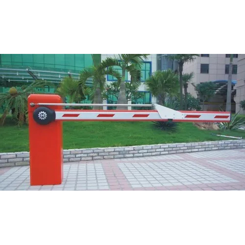 Gate Barrier - Mild Steel 10 M Size Red Color | Automatic Function 50 Hertz Frequency High Visibility Design