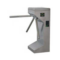 Automatic Tripod Turnstile Vertical Stainless Steel Barrier - Color: Silver