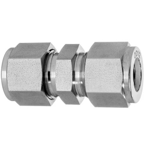 Stainless Steel Double Ferrule Union - Color: Silver