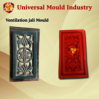 10x10 Inch Frp Ventilation Jali Mould - Color: Red