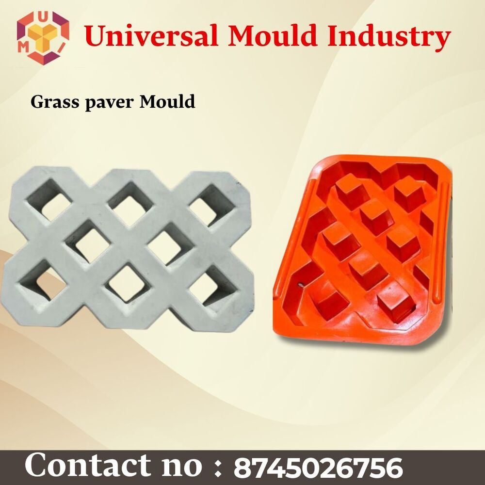 Grass Grid Paver Mould - Color: Red