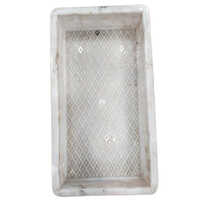 Pvc Rectangular Plain Brick Mould - Color: White