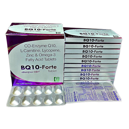 Bq10 Co-Enzyme Q10 L-Carnitine Lycopene Zinc And Omega-3 Fatty Acid Tablets - Drug Type: General Medicines