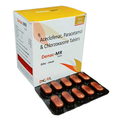 Aceclofenac Paracetamol And Chlorzoxazone Tablets - 10 Strips, Pain Relief for Arthritis, Back Pain, Sprains, Strains, Muscle Relaxation