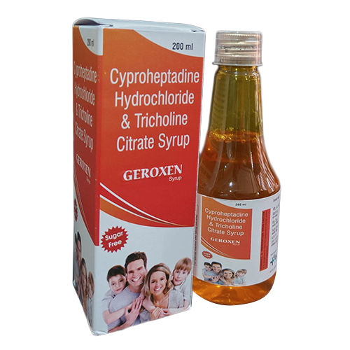 Geroxen 200 Ml Cyproheptadine Hydrochloride And Tricholine Citrate Syrup - Drug Type: General Medicines