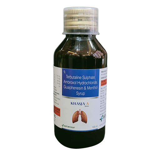 100 Ml Terbutaline Sulphate Ambroxol Hydrochloride Guaiphenesin And Menthol Syrup - Drug Type: General Medicines