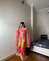 New sharara collection in heavy chinon silk top bottom and dupatta set