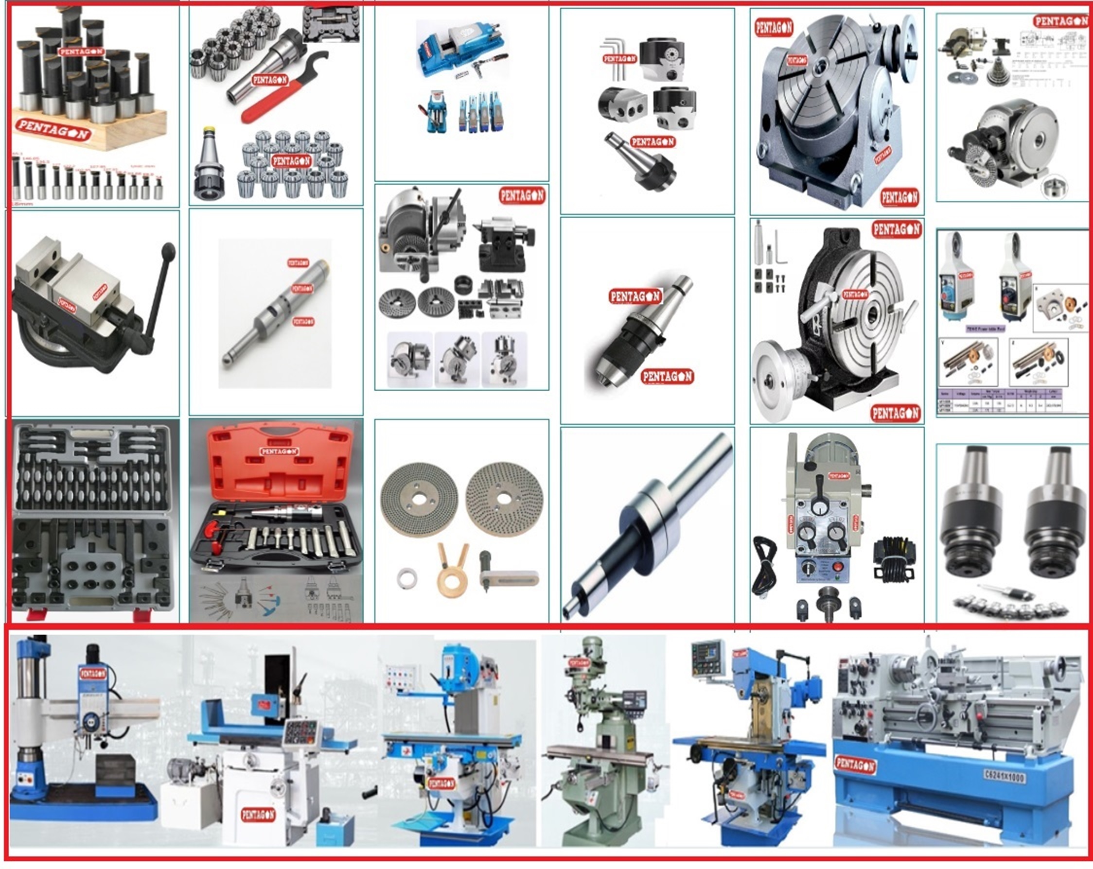 Clamping Kit M16 Type 58 Pcs - Color: Black