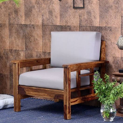 Single Seater Teak Wood Sofa Chair - Application: For Sitting