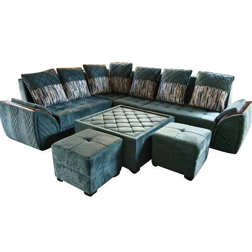 Dark Green L Shape Sofa Set - Application: For Sitting