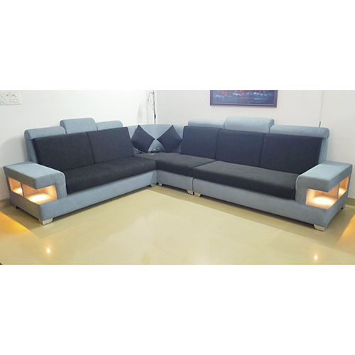 6 Seater L Shape Sofa Set Without Lounger - Application: For Sitting