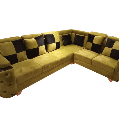 L Shape Wooden Fabric Sofa Set - Application: For Sitting