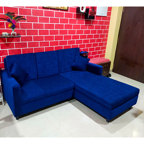 5 Seater Blue Sofa With Lounger - Application: For Sitting