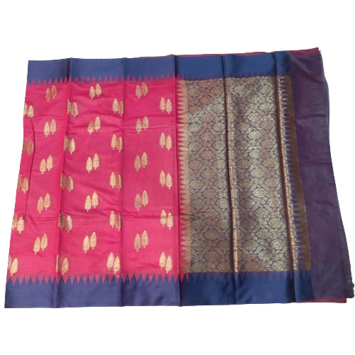 Banaras Copper Jari Cotton Saree