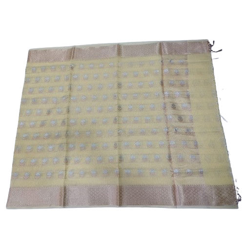 Banaras Linen Cotton Saree - Color: Multicolor Available