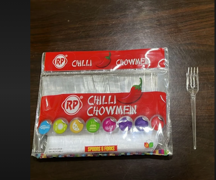 Plastic Fork - 15cm Clear Chilli Serving Spoon | 50 Pack Lightweight Plastic Utensils for Enjoying Chilli-Based Dishes