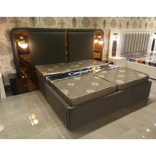 Fabric Bed with Side Table