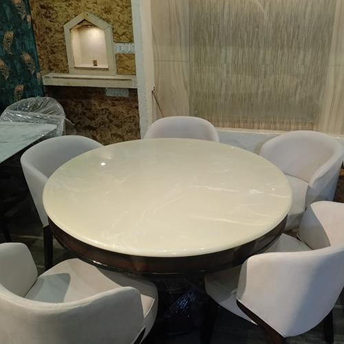 5 Seater Round Dining with Marble Top
