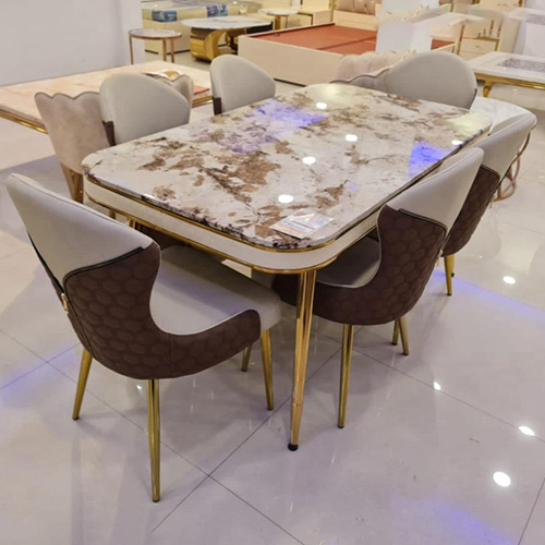 6 Seater Gold Dining