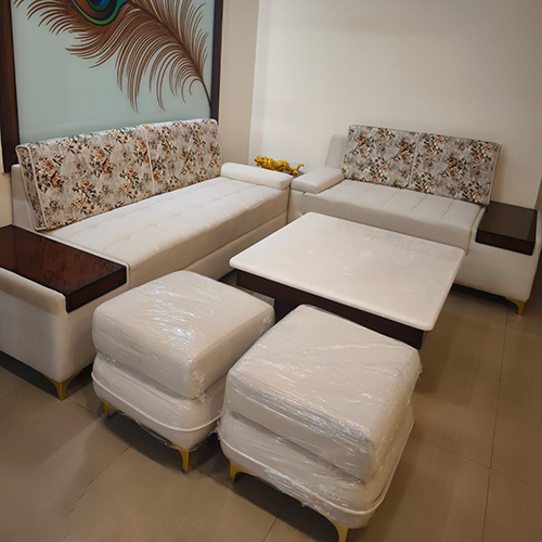 Designer Sofa with Pouffy