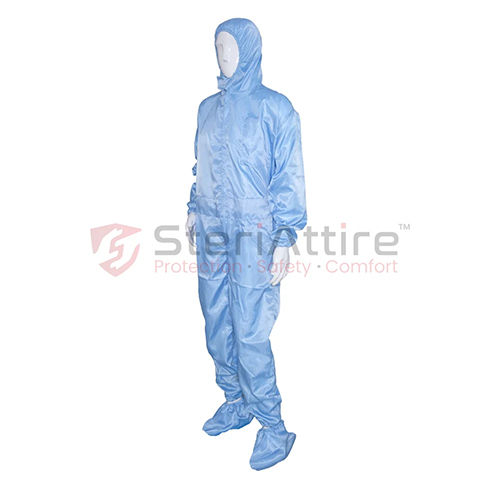 Esd Anti Static Cleanroom Coverall With Attached Hood