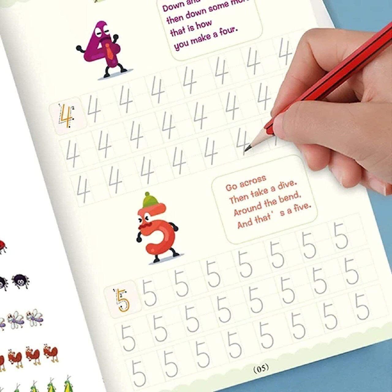Sank Magic Book - Paper, 26x18 Cm | Handwriting Mastery Workbook Set With Math And Drawing Activities, Reusable Practice Tools For Children