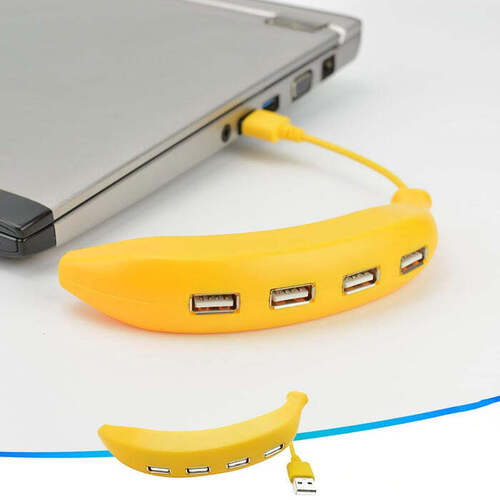 Banana Shape USB Hub, 2.0 Hub USB Splitters