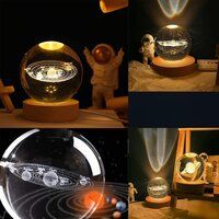 Solar System Crystal Lamp