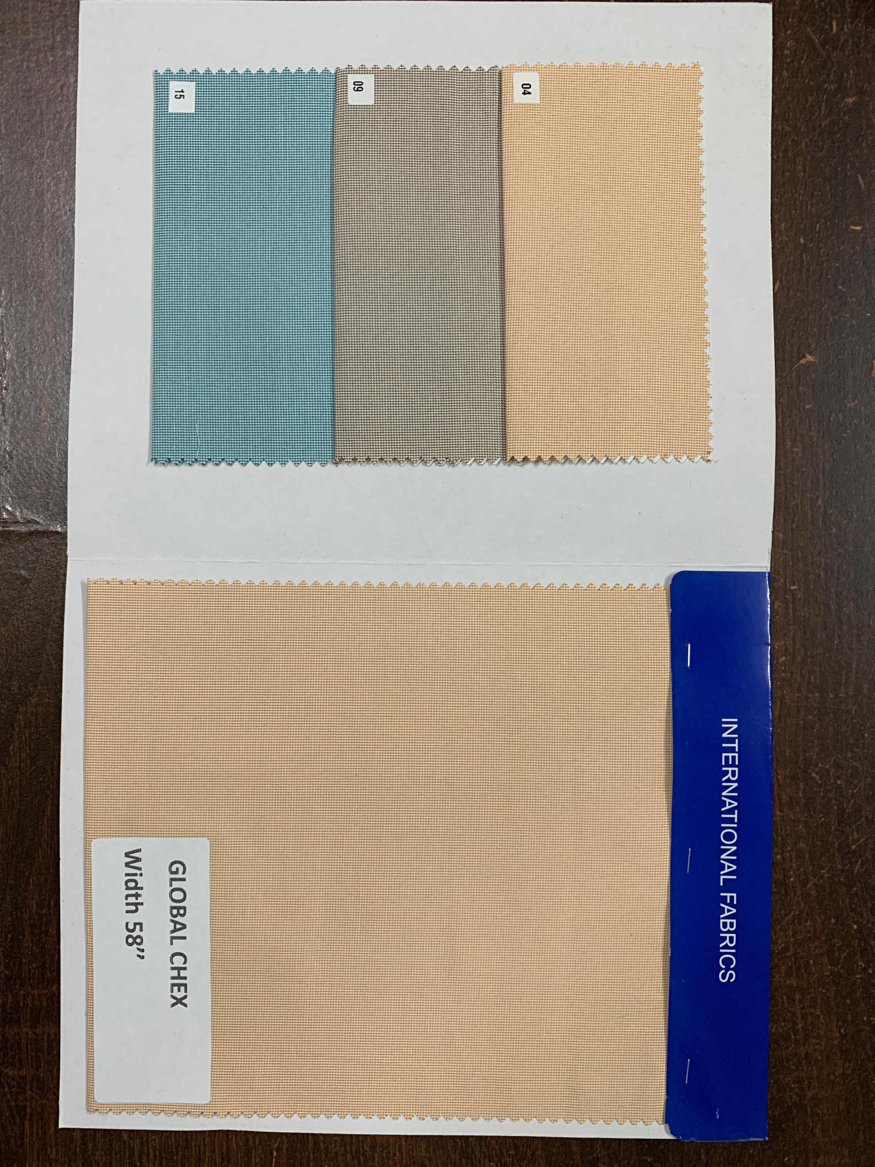 Global Chex Shirting Fabric - Cotton Blend, Medium Weight , Distinctive Check Pattern In Versatile Colors For Stylish Shirt Creation