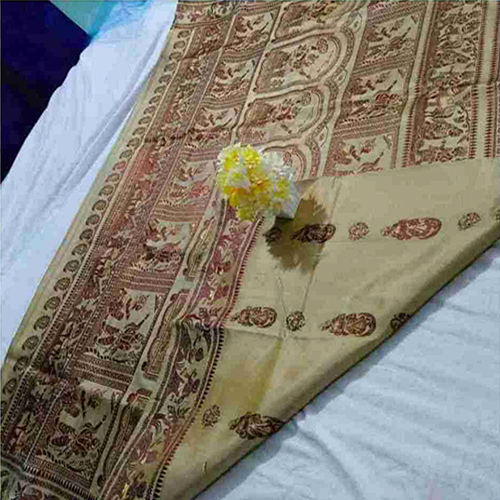 Baluchuri Plain pure Silk Saree