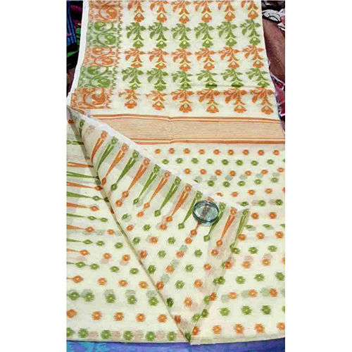 Off White Silk Saree - Occasion: Casual