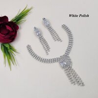 American Diamond Necklace Cold & Classy Look