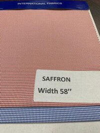 Saffron Shirting Fabric - Cotton Blend , Lightweight To Medium-weight , Warm Golden-yellow Hue | Versatile For Casual And Semi-formal Wear