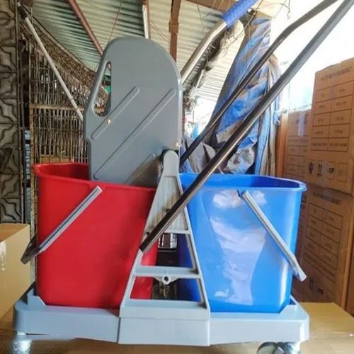 Abs Mopping Double Bucket Wringer Trolley - Application: Industrial