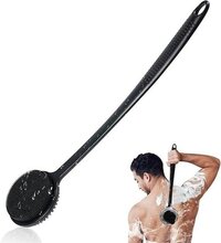 Mitsico Soft Silicone Back Scrubber Shower Bath Body Brush With Long Handle - Pp Plastic, Multicolor | Durable Ergonomic Design, Versatile For Toilets, Bathtubs, And Dishes