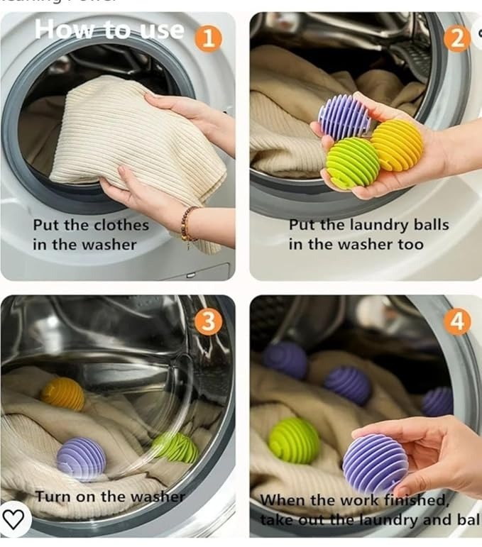 Mitsico Washer Balls, Laundry Agitator Washing Balls Reusable for Washing Machine, Tangle Free for Washing Machine, Laundry Washing Balls(pack of 3)