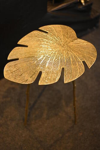 brass leaf coffie table