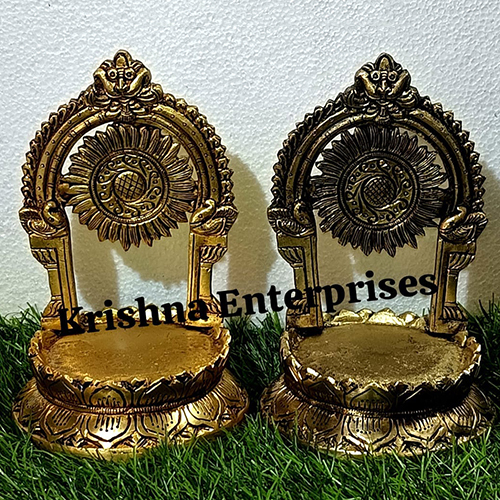 Brass Lotus Stand Prabhavali