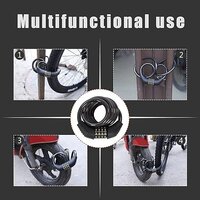 Mitsico Multi Use Lock For Bike, Cycle, Helmet, Luggage with 4 Digit Resettable Bike Cable Lock, Heavy Duty Anti-Theft Protection