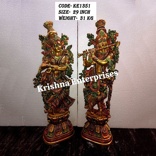 Ke1351 Brass Radha Krishna Statue - Feature: Easy To Clean