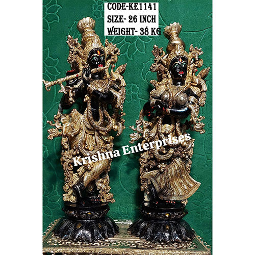 Ke1141 Brass Radha Krishna Statue - Feature: Durable