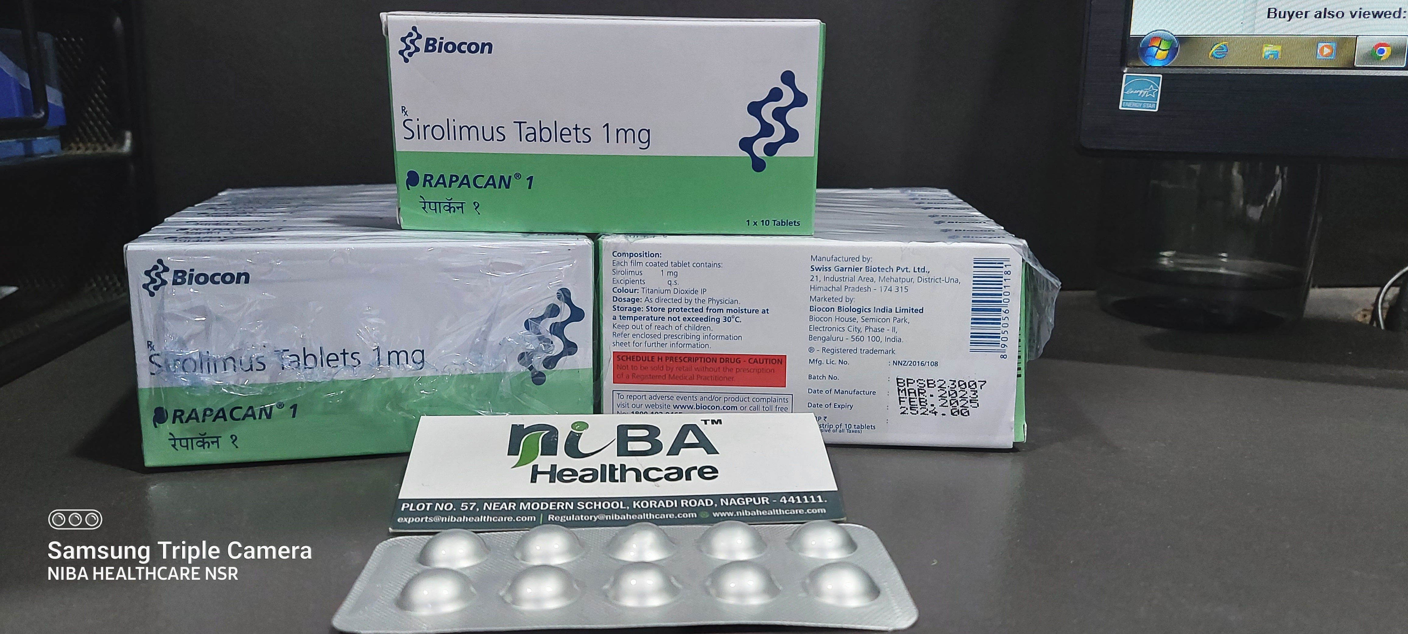 Rapacan 1mg Tablet - Immunosuppressant Medication For Organ Transplantation | Dosage As Per Prescription, Cool & Dry Storage, Side Effects Include Edema And Hypertension