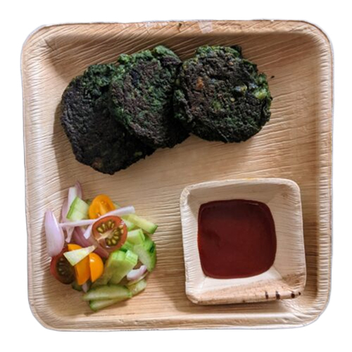 Areca Square Snack Set - Areca Material, Various Sizes & Colors | Eco-friendly, Biodegradable, Perfect For Outdoor Events & Picnics