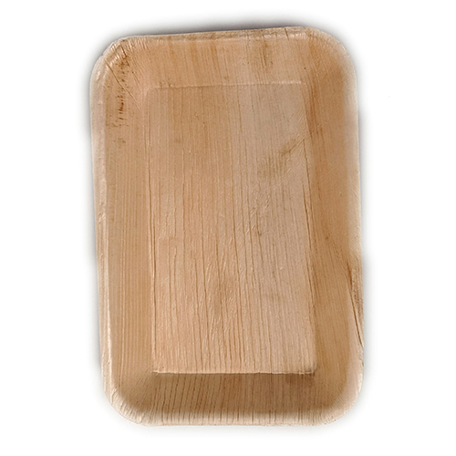 9X6 Inch Areca Palm Rectangle Plate Set