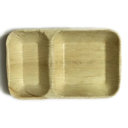 9X6 Inch Areca Rectangle Duo Plate