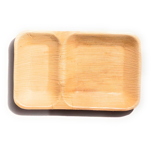 9X6 Inch Areca Rectangle Duo Plate