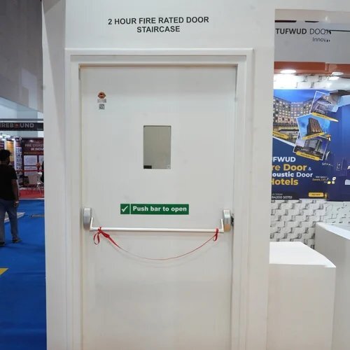 Carved Fireproof Door With Panic Bar