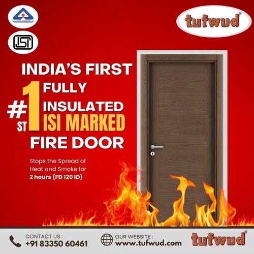 Isi Marked Fully Insulated Fire Resistant Doors - Color: Brown